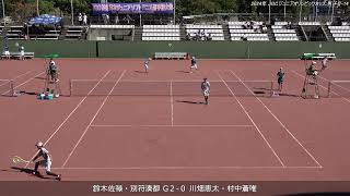 2024年 全日本ジュニアソフトテニス選手権大会 男子U-14 ダブルス 準々決勝 鈴木佐禄・別符湊都(野木中学校) 対 川畑恵太・村中蒼唯(清武ジュニア)