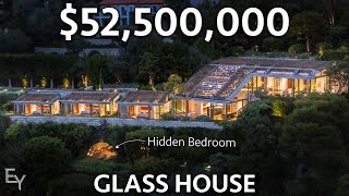 Touring a $52,500,000 BATMAN Inspired Glass and Steel Mansion