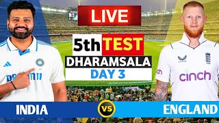 🔴Live :- India vs England 5th test Day 3 Live  | IND VS ENG  5th test Live Commentary | #indvseng