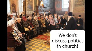 We don't discuss politics in church!