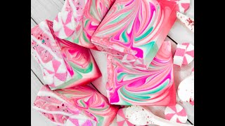 How to make soap - Peppermint Luna Swirl