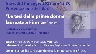 Le tesi delle prime donne laureate a Firenze