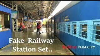 Fake Railway Station Set , RaMoji Flim City  ||  INDIAN TOURISM