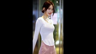 TikTok,抖音,街拍美女,短裙 ，2