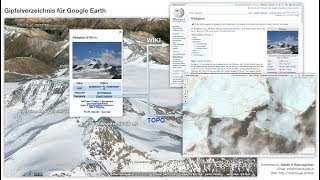 Gipfelverzeichnis für Google Earth