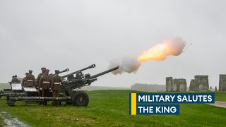 Armed Forces fire gun salutes across the UK as King is crowned