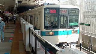 小田急8000形8266編成 急行小田原行き 約12分遅れで町田駅を発車