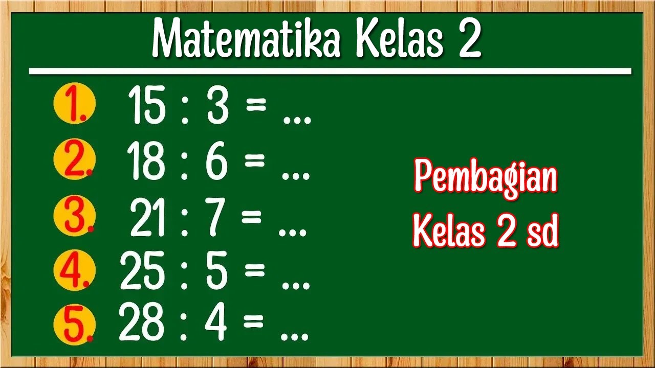 Belajar Pembagian Matematika Kelas 2 - YouTube