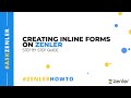 #askzenler - Creating inline Forms using Zenler