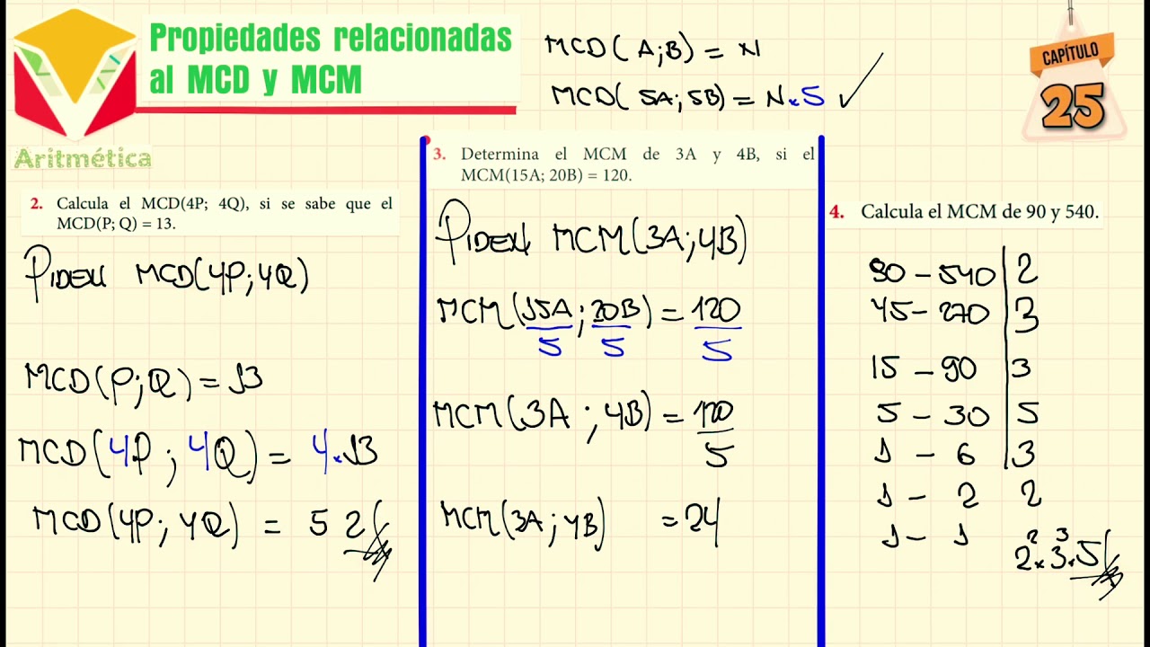 Propiedades Del MCD Y MCM - YouTube