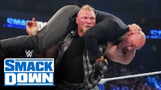Adam Pearce suffers an F5 after indefinitely suspending Brock Lesnar: SmackDown, Oct. 22, 2021