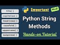 Important Python String Methods [ Title, Capitalize, CaseFold, SwapCase, Upper, Lower ] #python