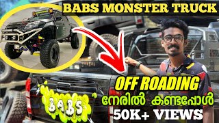 BABS MONSTER TRUCK OFF ROADING നേരിൽ കണ്ടപ്പോൾ/ off roading /Mahindra Jeep / Modified Jeep / Thar