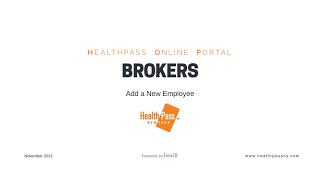 How to add a new employee in the HOP - Broker