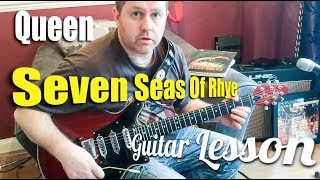 Seven Seas Of Rhye - Queen - rhythm guitar tutorial