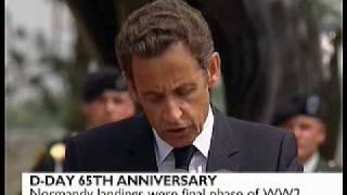 D Day 65th Anniversary 3 Sarkozy Speech