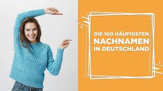 100 Deutsche Nachnamen | Deutsch lernen | Phonetik