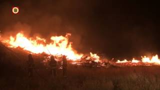 Twee grote bosbranden in Deurnese Peel bij Liessel