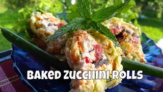 Baked Zucchini Roll Stuffed with Cheese | Печено Руло от Тиквички