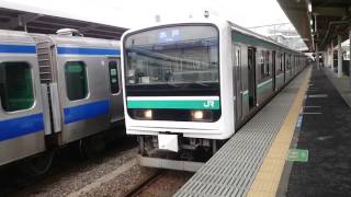 E501系水カツK701編成 JR常磐線普通水戸行き 勝田駅発車