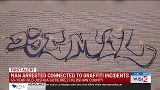 Man arrested, accused of spray painting at several locations in Kershaw County