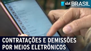 Contratações e demissões por WhatsApp se tornam mais frequentes | SBT Brasil (29/07/22)