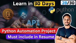 Python ETL Project - Crypto Currency API | Real-Time Data Analysis | Python Tutorials Day 28/100