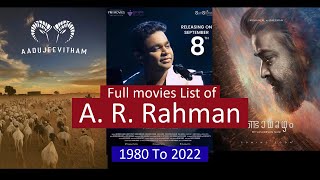 A. R. Rahman Full Movies List | All Movies of A. R. Rahman