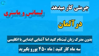 فرصت کاری عالی در آلمان برای دانشجویان لیسانس و ماستری| بدون مدرک زبان ثبت‌نام کنید