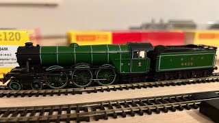 Flying Scotsman in TT:120 from Hornby and Pullman coaches with lights #flyingscotsman #tt120 #hornby