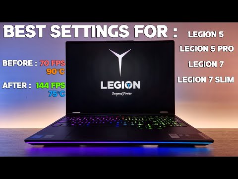 Lenovo LEGION gaming laptops: Best settings for more FPS in 4 minutes.