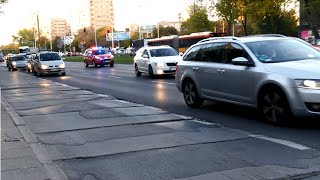 Warsaw 112: Oficer operacyjny 300[W]90 alarmowo ulicą Czerniakowską przez korek (01.10.2015)