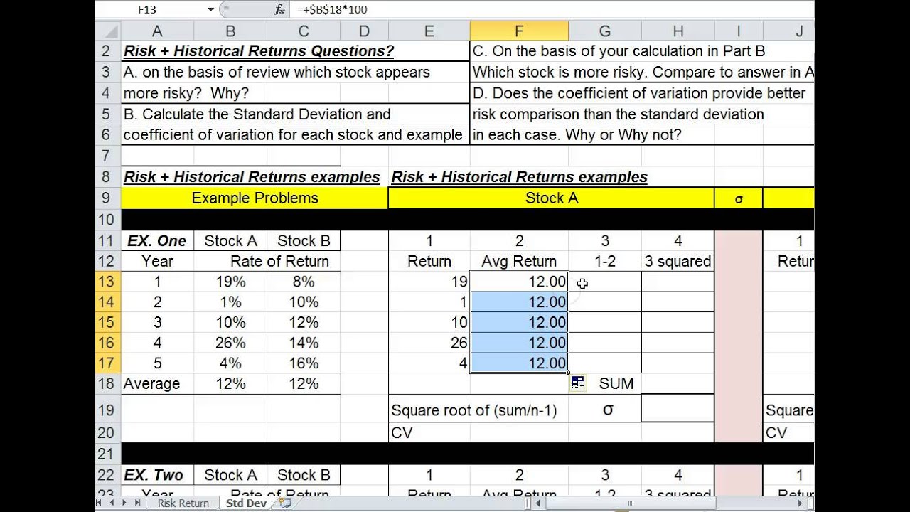 Chapter 8 Excel Example - YouTube