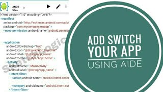 Add switch to your app using AIDE tutorial