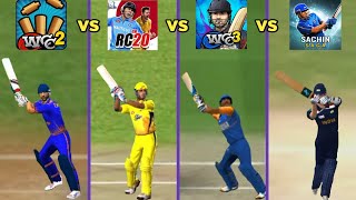 Ms Dhoni Helicopter Shot | Real Cricket 20 vs Wcc3 vs Wcc2 vs Sachin Saga | Buzzard X