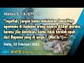 Matius 6:1-6;6:16-18//Renungan Harian Rabu, 22 Februari 2023 #renungansingkat  #renunganharian