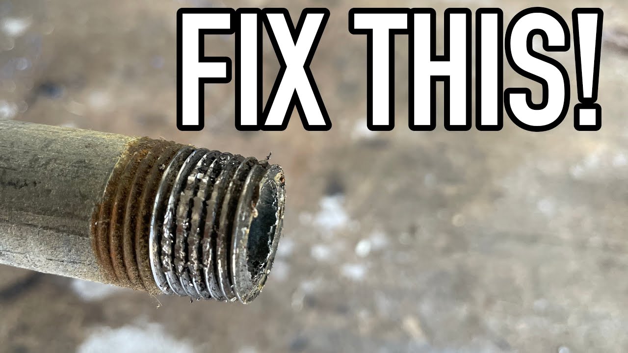 How To Seal Damaged Pipe Threads Youtube