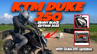 2025 DUKE250 EBONY BLACK EDITION REVIEW | MALAYALAM