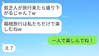 私だけを旅行から外す貧乏なママ友「お金がないんでしょw」→旅行当日にそのママ友に真実を伝えた時の反応がwww