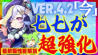 【原神】フリーナでまさかの大幅強化！「七七」Ver.4.2最新版性能解説！フリーナ編成ビルドでの武器や聖遺物についても解説します【ずんだもん】【VOICEVOX解説】