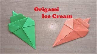 Origami Ice Cream Cone Tutorial - Making Origami Paper Ice Cream Cone