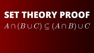 Proof with Sets Example with Intersection and Union
