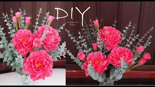 🩷💮Buchet cu flori DIY Paper Flower bouquet composition🌸