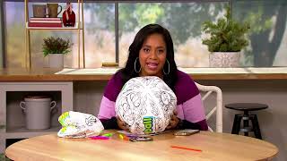 Ollyball Ultimate Colorable Indoor Play Ball 2-Pc Set on QVC