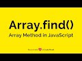 Array Find Method in Javascript