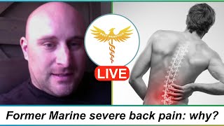 Neurosurgeon talks with former marine about his low back pain; what's causing it, and what's next...