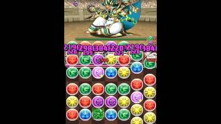 【パズドラ実況】　チャレンジダンジョンレベル７　回復なし　7×6マス　初見　ノーコンクリア★　久々の　曲芸士PT