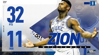 Zion Williamson drops 32 points as Duke survives UCF in NCAA tournament