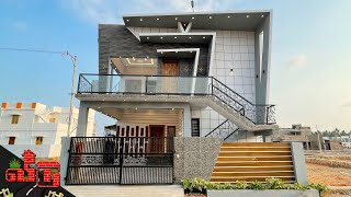 வீடுண்ணா இப்படி கட்டணும்!! அசத்தலான 4BHK Duplex வீடு with Outside Stair \u0026 Indoor Plants | Veedu 383