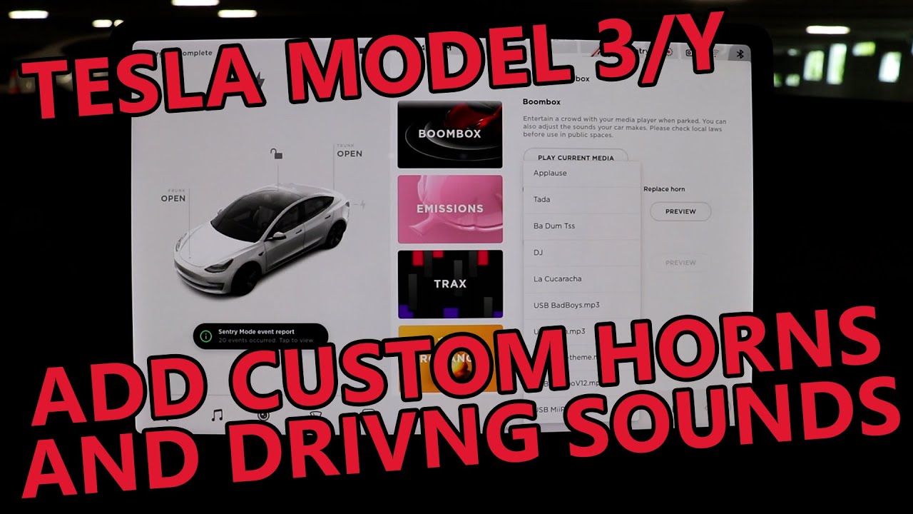 HOW TO ADD CUSTOM SOUNDS TO TESLA BOOMBOX! CHANGE YOUR HORN! - YouTube